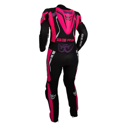 BERIK SICILY (BLACK / PINK) 1 PIECE LEATHER RACING SUIT