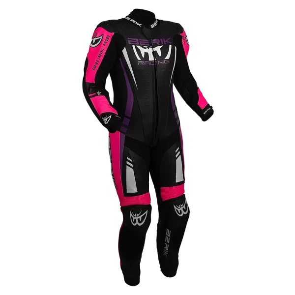 BERIK SICILY (BLACK / PINK) 1 PIECE LEATHER RACING SUIT