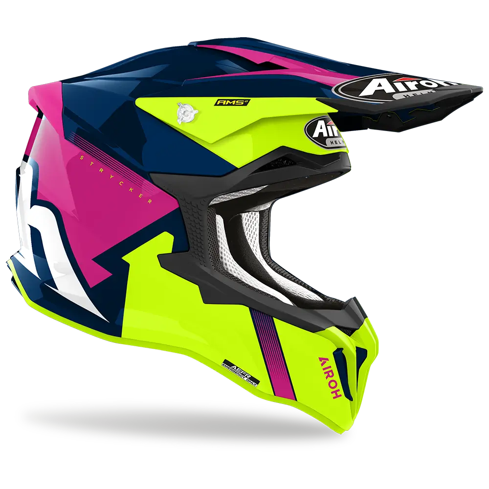 AIROH STRYKER BLAZER BLUE / PINK GLOSS