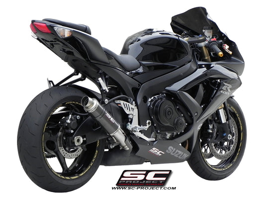 SUZUKI GSX-R 600 - GSX-R 750 (2008 - 2010) GP-M2 Muffler, Carbon fibre, with CNC machined exit pipe