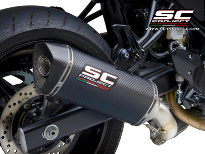 SUZUKI SV650 (2016 - 2020) SC1-S Muffler, with Carbon fibre end cap