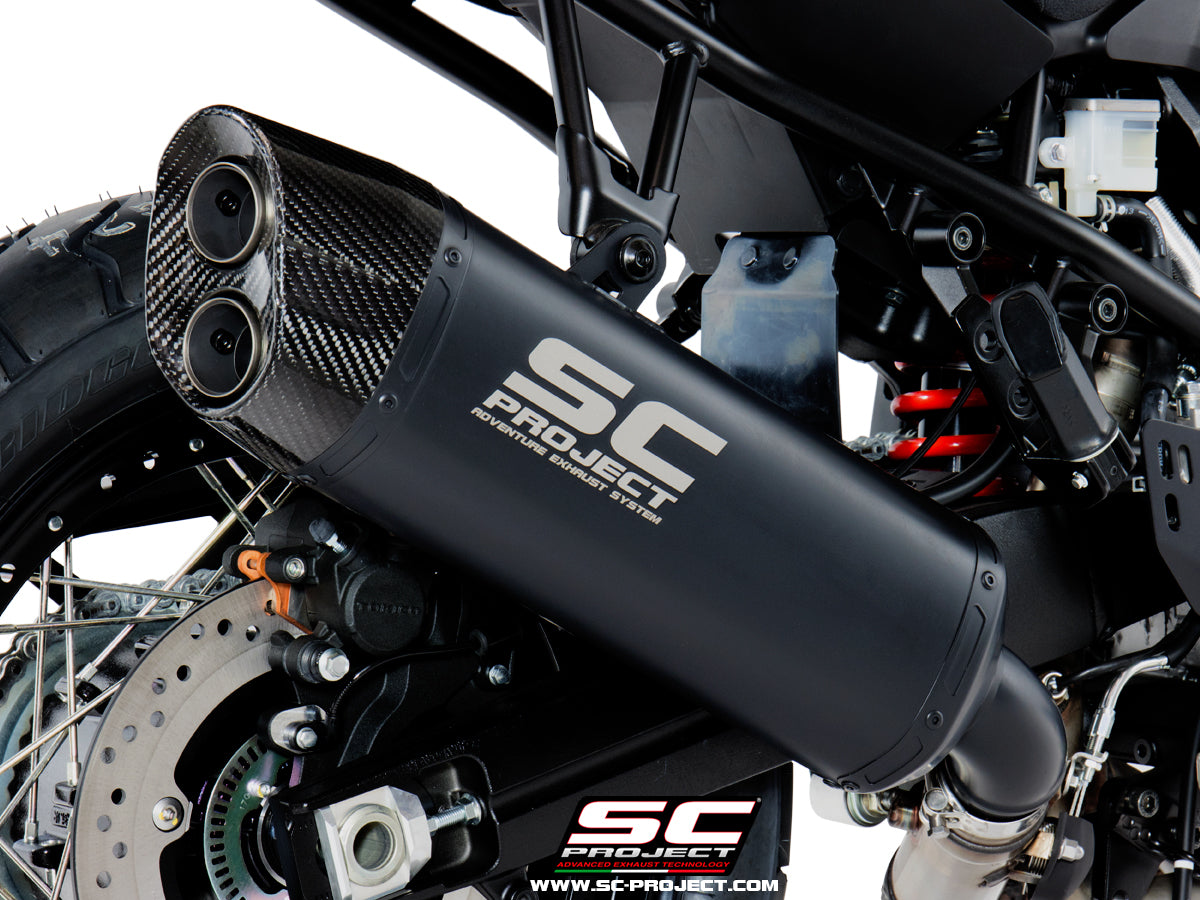 SUZUKI V-STROM 1000 (2017 - 2019) Adventure Muffler, matt black painted Titanium