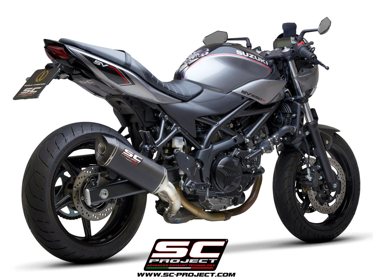 Suzuki SV650 / SV650 A2 (2021 - 2025) SC1-S Muffler, with Carbon fibre end cap