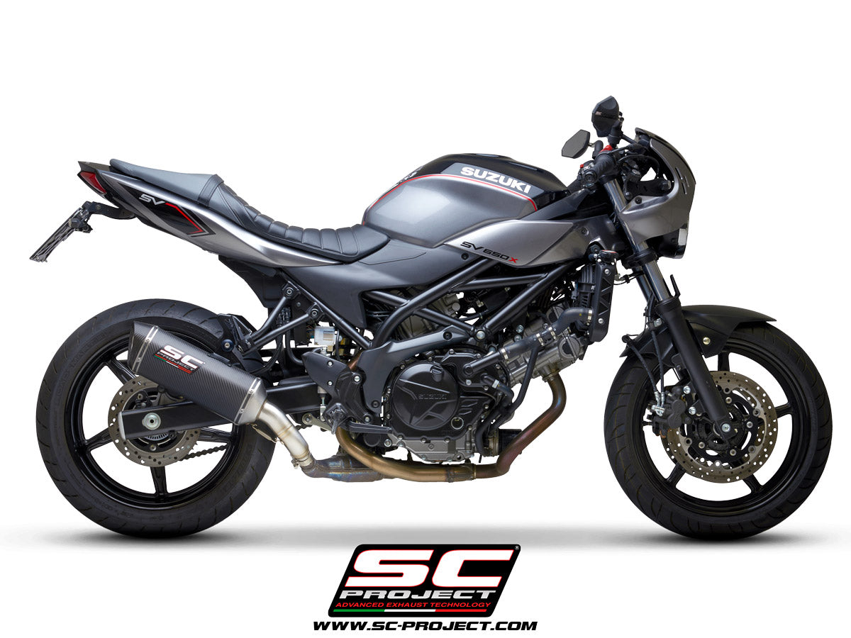 Suzuki SV650 / SV650 A2 (2021 - 2025) SC1-S Muffler, with Carbon fibre end cap