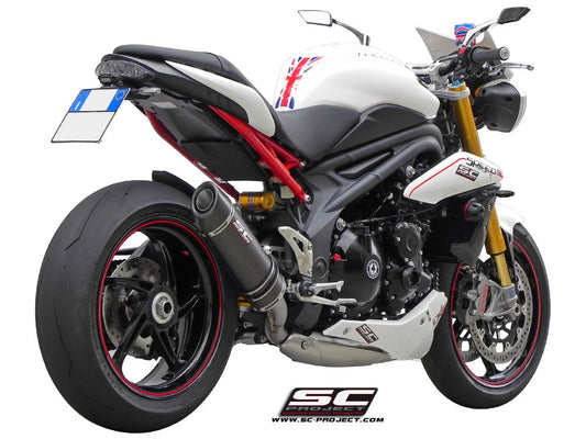 TRIUMPH SPEED TRIPLE 1050 (2011 - 2015) Oval Muffler, Low Position