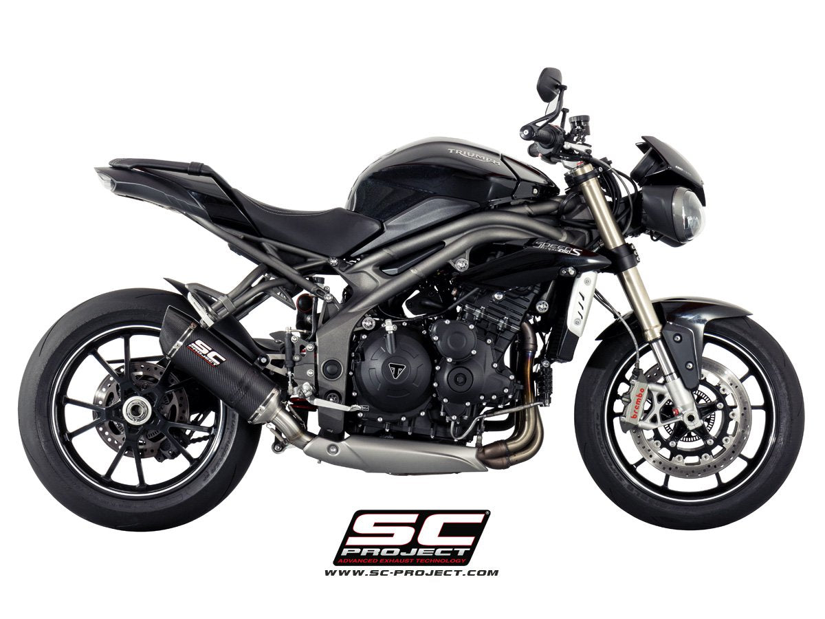 TRIUMPH SPEED TRIPLE 1050 (2016 - 2017) - S - R Oval Muffler, Low Position