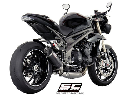 TRIUMPH SPEED TRIPLE 1050 (2016 - 2017) - S - R Oval Muffler, Low Position