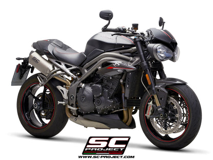 TRIUMPH SPEED TRIPLE 1050 (2018 - 2020) - S - RS Pair of SC1-M Mufflers, Titanium, with Carbon fibre end cap