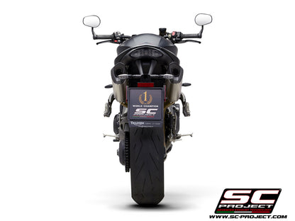 TRIUMPH SPEED TRIPLE 1050 (2018 - 2020) - S - RS Pair of SC1-M Mufflers, Titanium, with Carbon fibre end cap