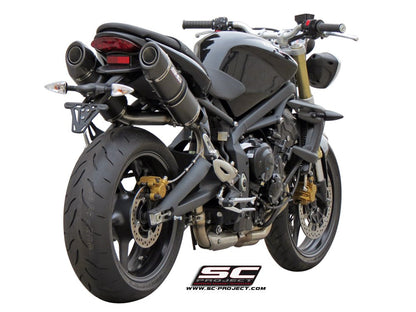 TRIUMPH STREET TRIPLE 675 (2007 - 2012) - R Oval Mufflers