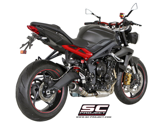 TRIUMPH STREET TRIPLE 675 (2013 - 2016) - R - RX CR-T Muffler, Carbon fibre