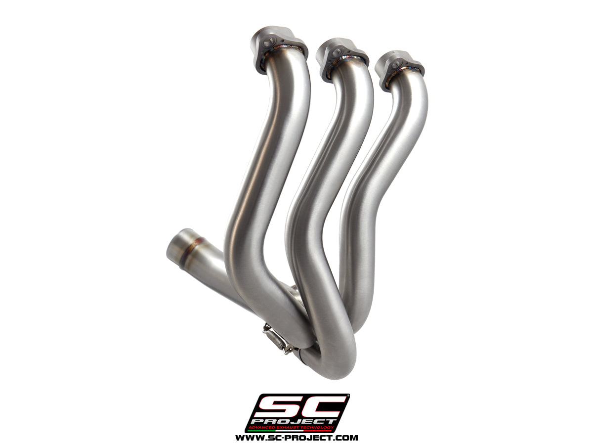 TRIUMPH STREET TRIPLE 765 S - R - RS (2020-2022) Full Exhaust System 3-1 with SC1-R Muffler, high position