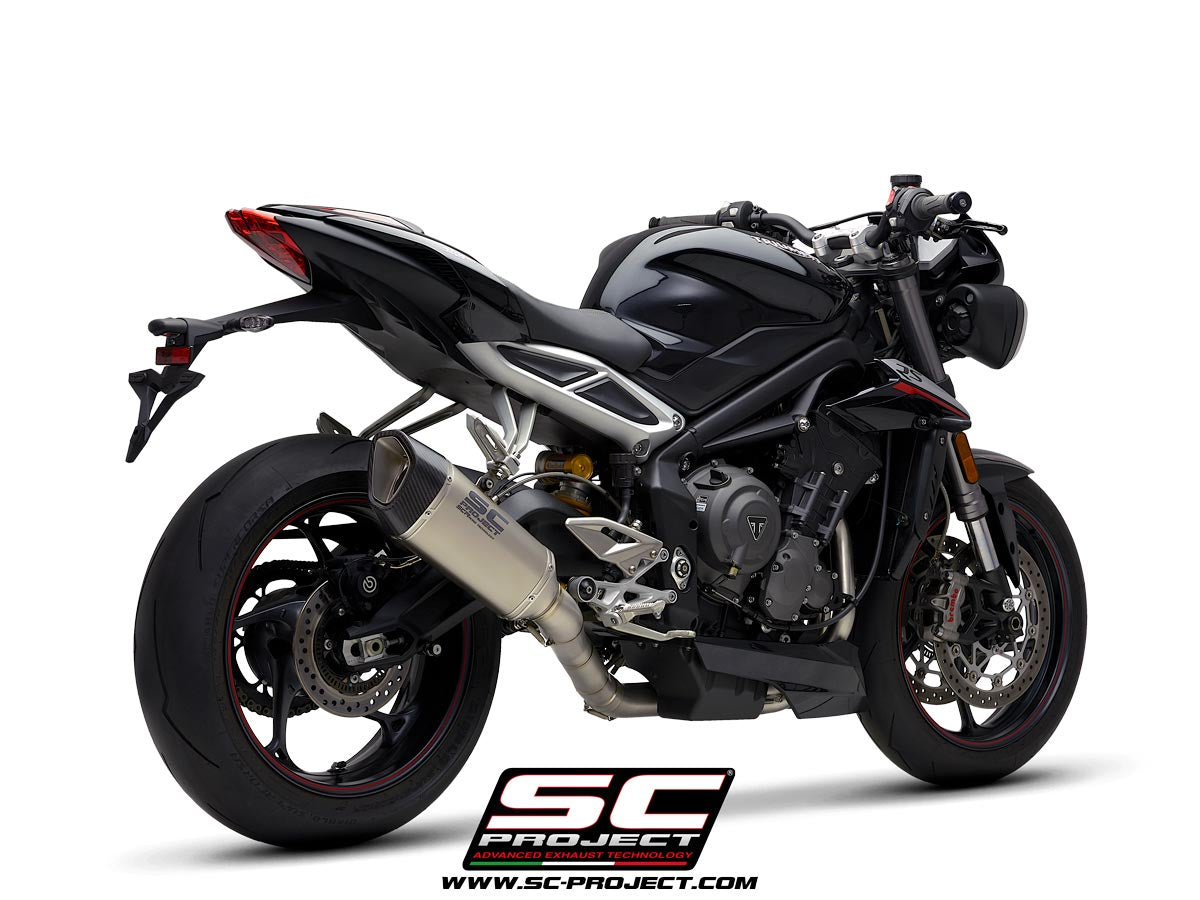 TRIUMPH STREET TRIPLE 765 S - R - RS (2020-2022) Full Exhaust System 3-1 with SC1-R Muffler, high position