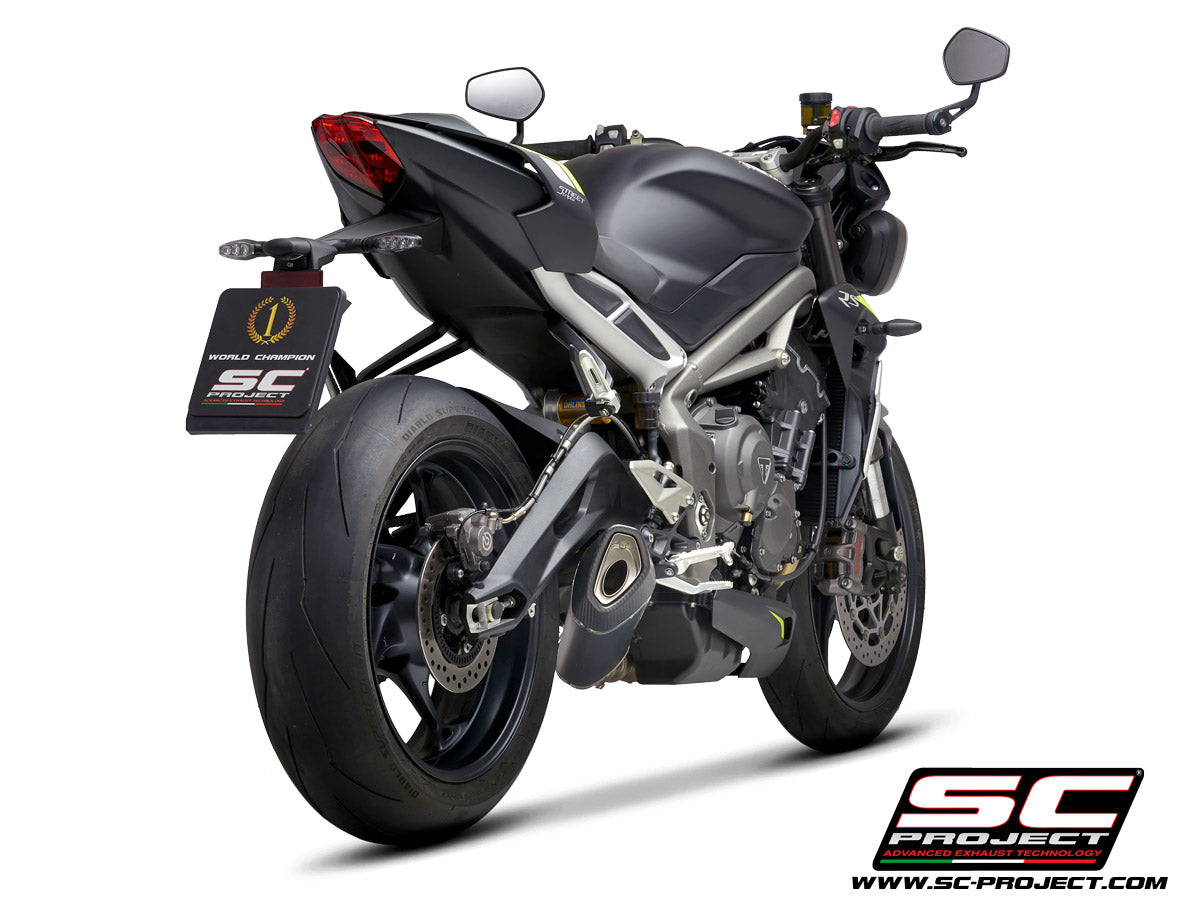 TRIUMPH STREET TRIPLE 765 S - R - RS (2020-2022) SC1-R Muffler, with Carbon fibre end cap