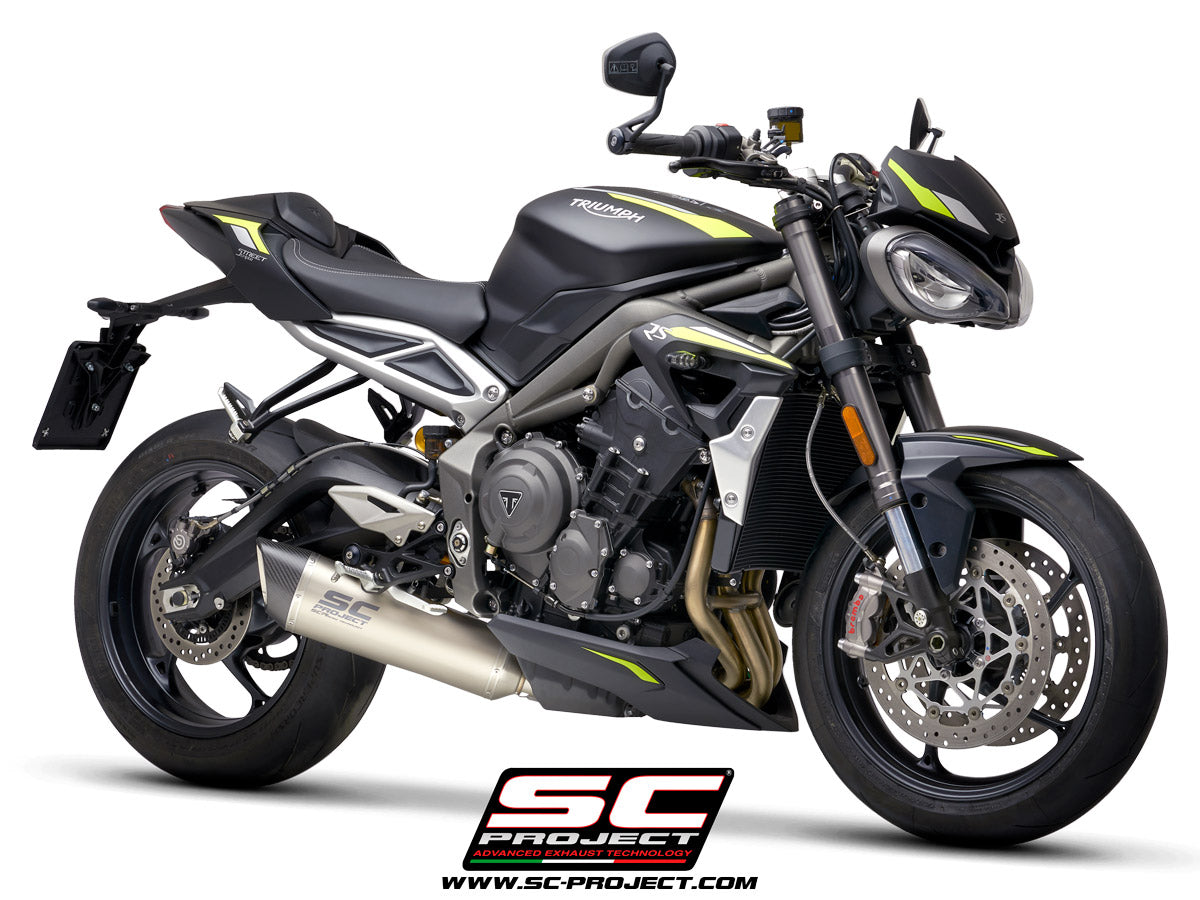 TRIUMPH STREET TRIPLE 765 S - R - RS (2020-2022) SC1-R Muffler, with Carbon fibre end cap