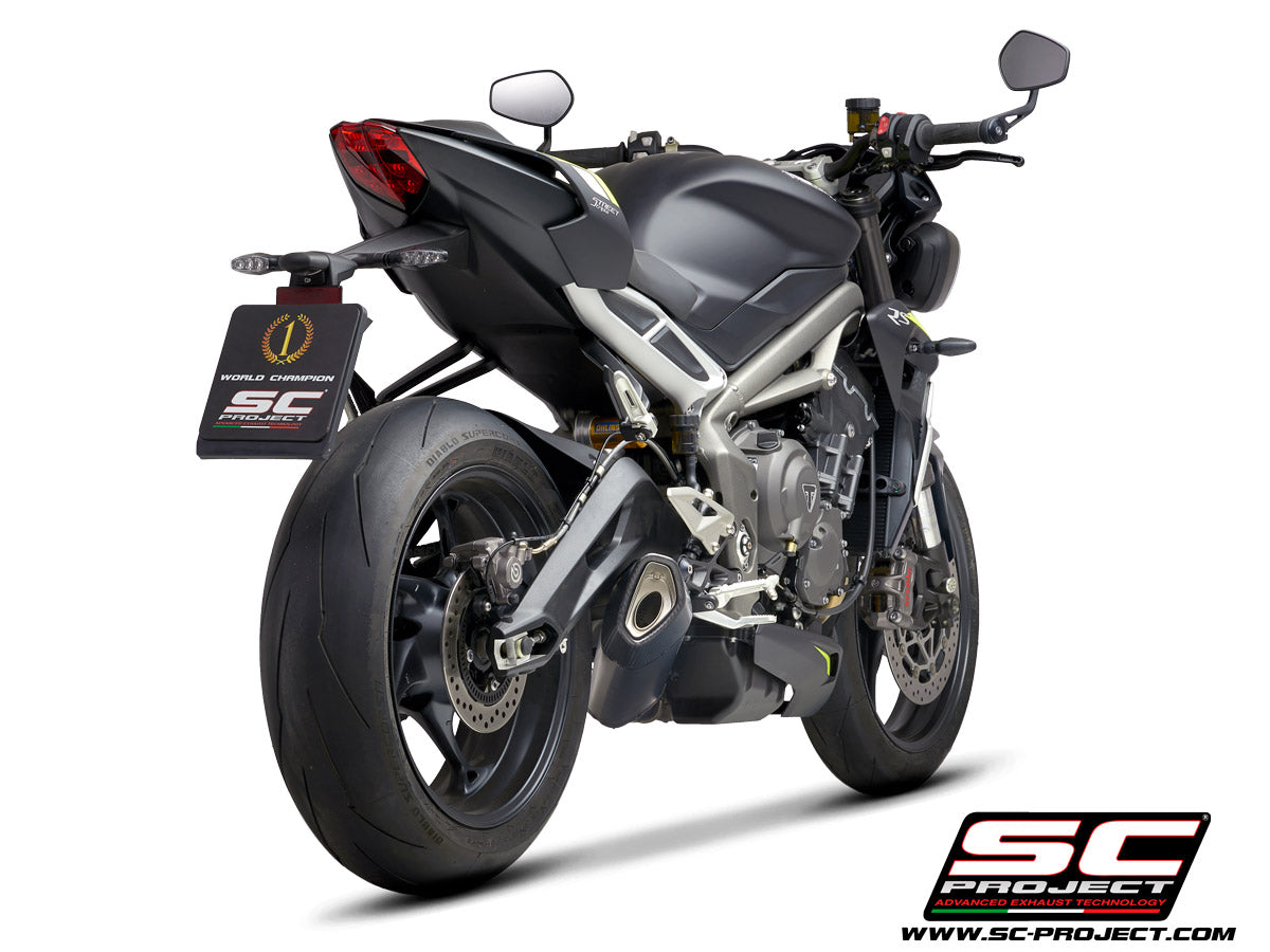 TRIUMPH STREET TRIPLE 765 S - R - RS (2020-2022) SC1-R Muffler, with Carbon fibre end cap