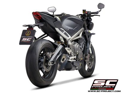 TRIUMPH STREET TRIPLE 765 S - R - RS (2020-2022) SC1-R Muffler, with Carbon fibre end cap