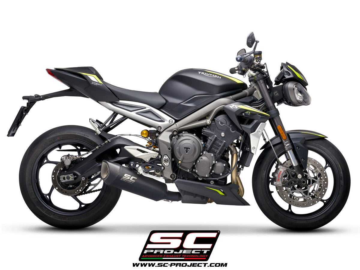 TRIUMPH STREET TRIPLE 765 S - R - RS (2020-2022) SC1-R Muffler, with Carbon fibre end cap