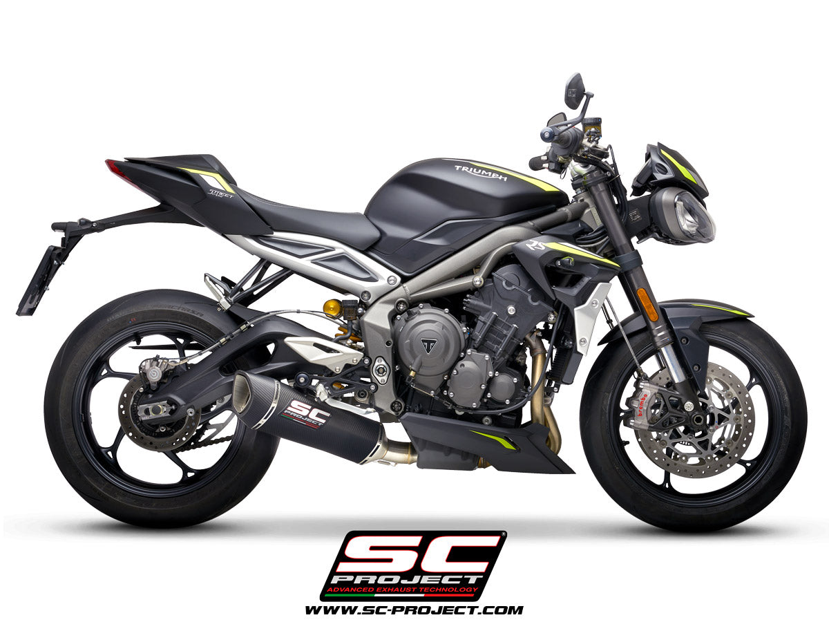 TRIUMPH STREET TRIPLE 765 S - R - RS (2020-2022) SC1-R Muffler, with Carbon fibre end cap