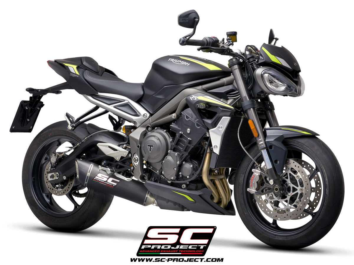 TRIUMPH STREET TRIPLE 765 S - R - RS (2020-2022) SC1-R Muffler, with Carbon fibre end cap