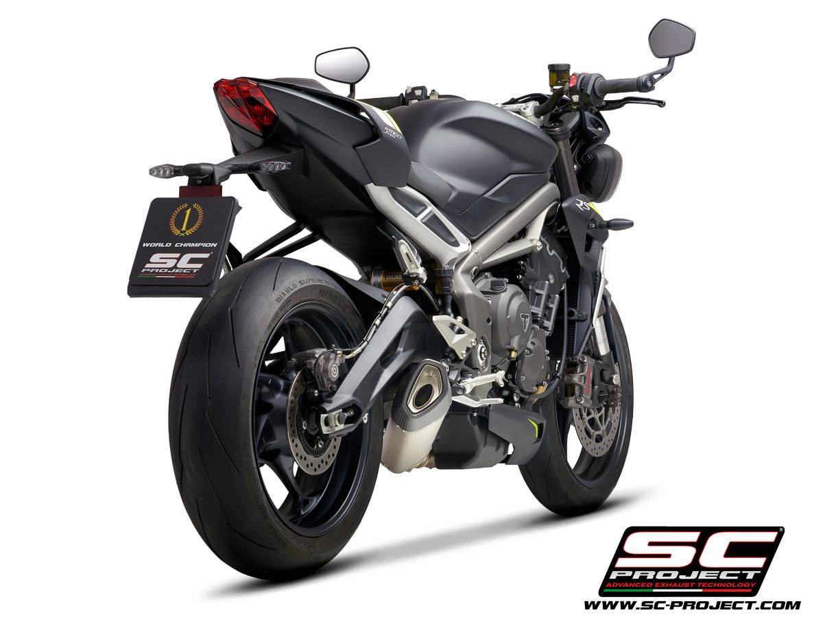 TRIUMPH STREET TRIPLE 765 S - R - RS (2020-2022) SC1-R Muffler, with Carbon fibre end cap