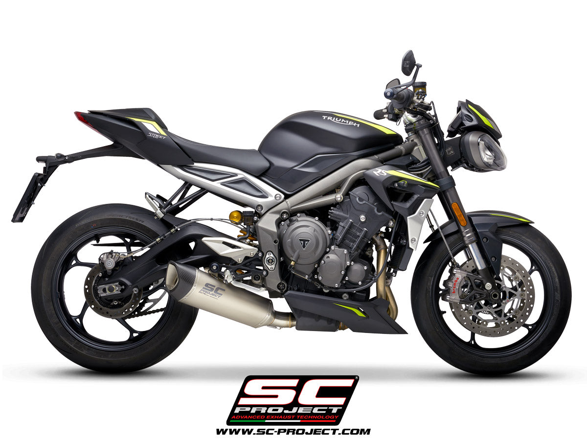 TRIUMPH STREET TRIPLE 765 S - R - RS (2020-2022) SC1-R Muffler, with Carbon fibre end cap