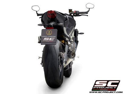 TRIUMPH STREET TRIPLE S 660 - A2 (2020-2022) S1 Muffler, Titanium, with Carbon fibre end cap