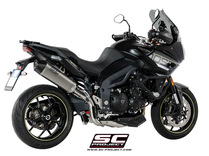 TRIUMPH TIGER SPORT 1050 (2016 - 2020) X-Plorer Muffler, high position, with Carbon fibre end cap