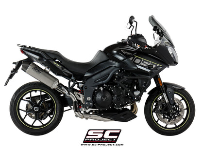 TRIUMPH TIGER SPORT 1050 (2016 - 2020) X-Plorer Muffler, high position, with Carbon fibre end cap