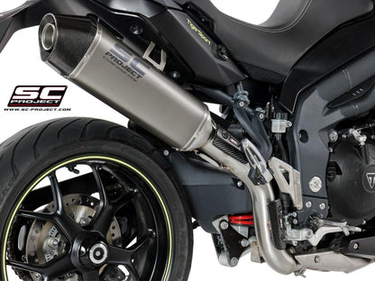 TRIUMPH TIGER SPORT 1050 (2016 - 2020) X-Plorer Muffler, high position, with Carbon fibre end cap