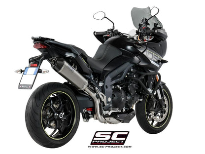 TRIUMPH TIGER SPORT 1050 (2016 - 2020) X-Plorer Muffler, high position, with Carbon fibre end cap