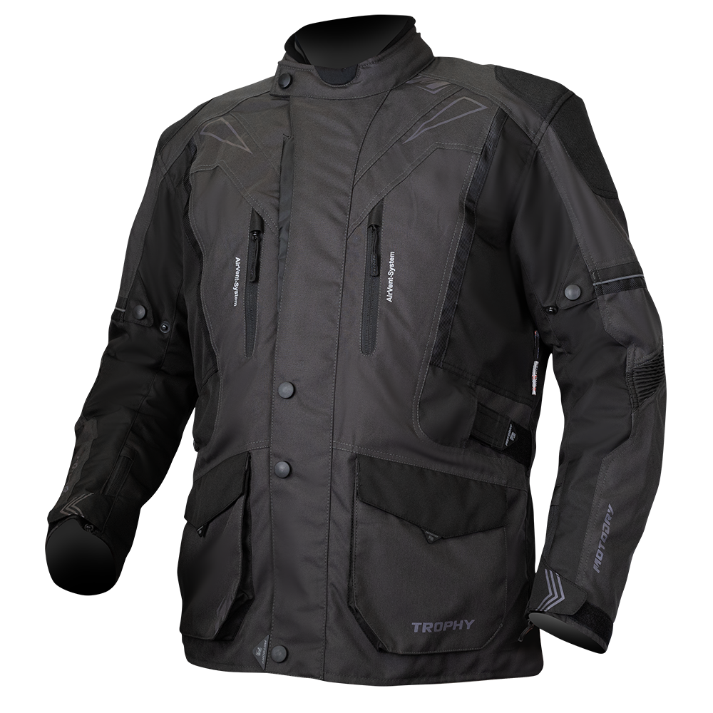 MotoDry TROPHY BLACK/ANTH Touring Jacket