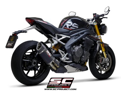 TRIUMPH SPEED TRIPLE 1200 RS (2021-2024) - RR SC1-R GT Muffler, Carbon, with Carbon fiber end cap