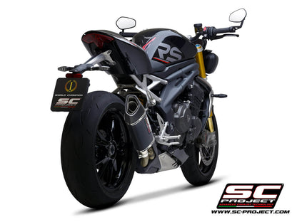 TRIUMPH SPEED TRIPLE 1200 RS (2021-2024) - RR SC1-R GT Muffler, Carbon, with Carbon fiber end cap