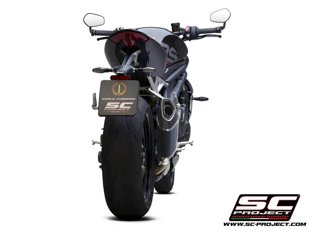 TRIUMPH SPEED TRIPLE 1200 RS (2021-2024) - RR SC1-R GT Muffler, Carbon, with Carbon fiber end cap