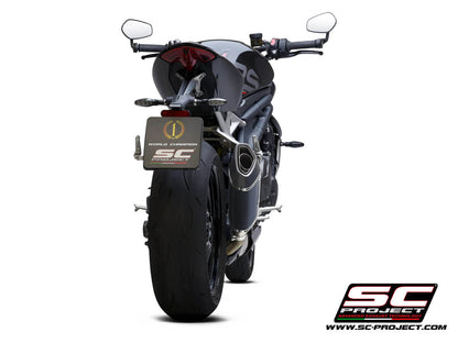TRIUMPH SPEED TRIPLE 1200 RS (2021-2024) - RR SC1-R GT Muffler, Carbon, with Carbon fiber end cap
