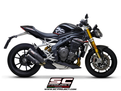 TRIUMPH SPEED TRIPLE 1200 RS (2021-2024) - RR Twin CR-T dual muffler