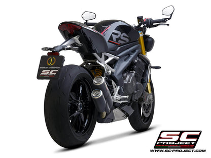 TRIUMPH SPEED TRIPLE 1200 RS (2021-2024) - RR Twin CR-T dual muffler