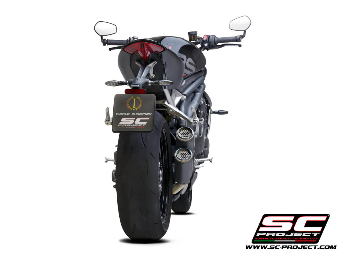 TRIUMPH SPEED TRIPLE 1200 RS (2021-2024) - RR Twin CR-T dual muffler