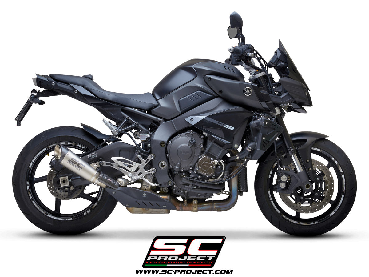 YAMAHA MT-10 (2016-2021) S1 Muffler, Titanium, with Carbon fibre end cap