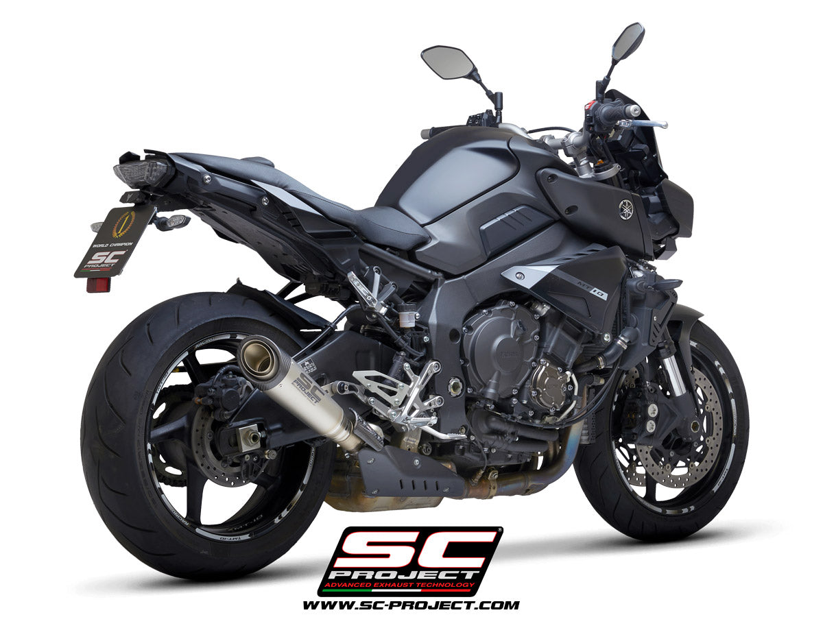YAMAHA MT-10 (2016-2021) S1 Muffler, Titanium, with Carbon fibre end cap