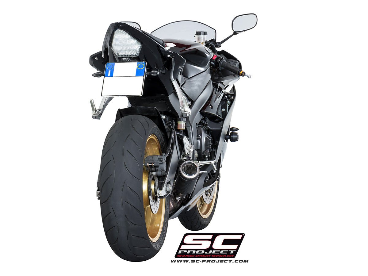 YAMAHA YZF R6 (2006 - 2016) CR-T Muffler, low position, Carbon fibre