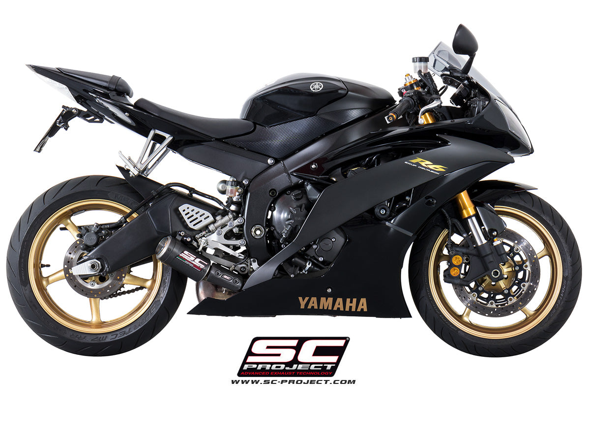 YAMAHA YZF R6 (2006 - 2016) CR-T Muffler, low position, Carbon fibre