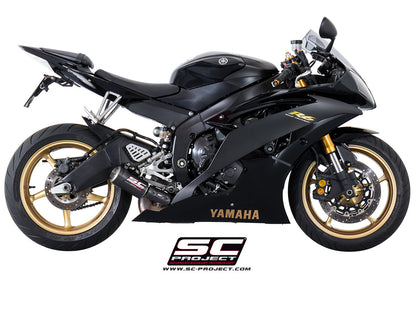 YAMAHA YZF R6 (2006 - 2016) CR-T Muffler, low position, Carbon fibre