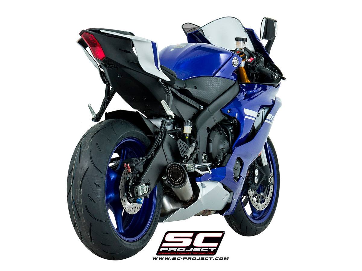YAMAHA YZF R6 (2017 - 2020) S1 Muffler, Titanium, with Carbon fibre end cap
