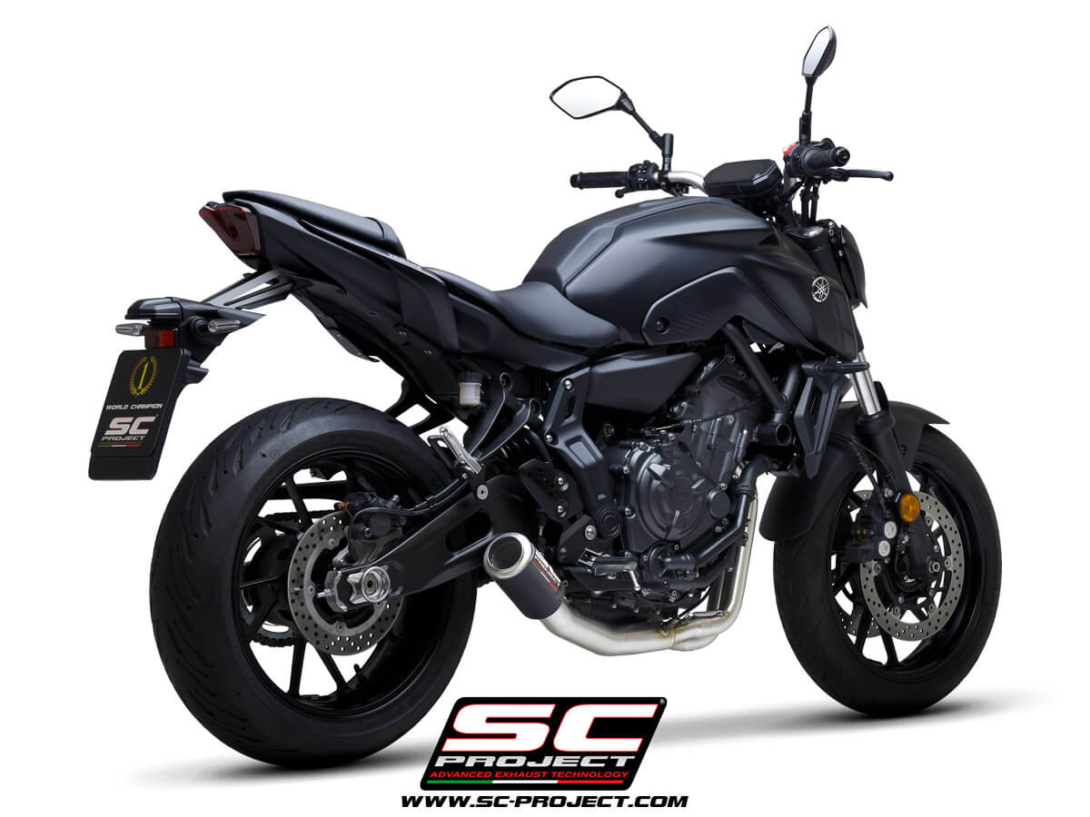 YAMAHA MT-07 (2021-2023) - FULL 2-1 EXHAUST SYSTEM WITH CR-T CARBON MUFFLER