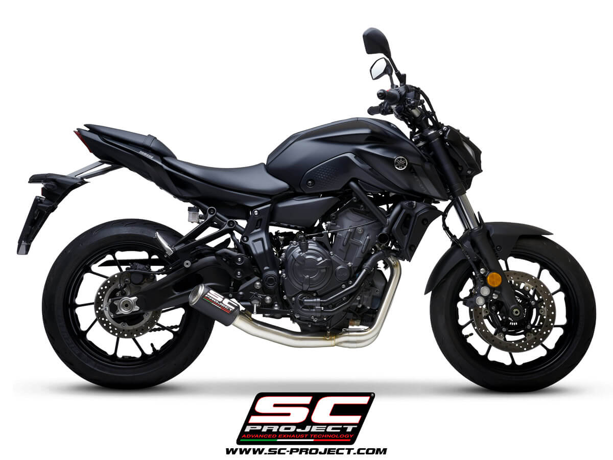 YAMAHA MT-07 (2021-2023) - FULL 2-1 EXHAUST SYSTEM WITH CR-T CARBON MUFFLER