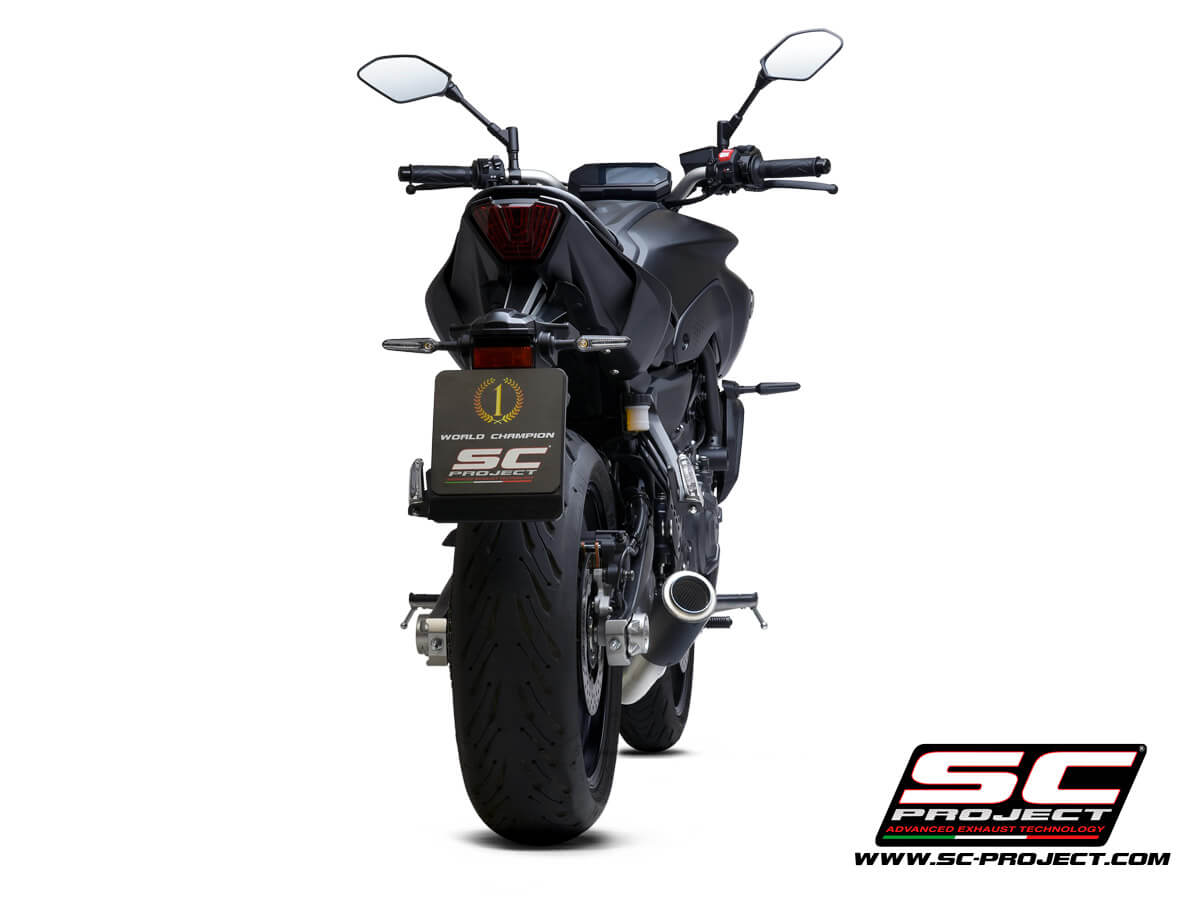 YAMAHA MT-07 (2021-2024) Full 2-1 stainless steel exhaust system, with CR-T carbon muffler - RACING