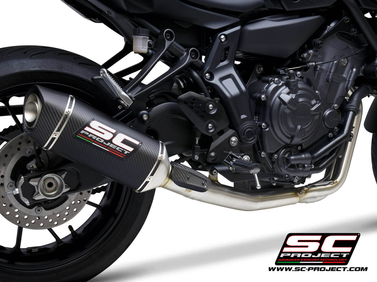 YAMAHA MT-07 (2021-2023) - FULL 2-1 EXHAUST SYSTEM WITH SC1-S CARBON MUFFLER