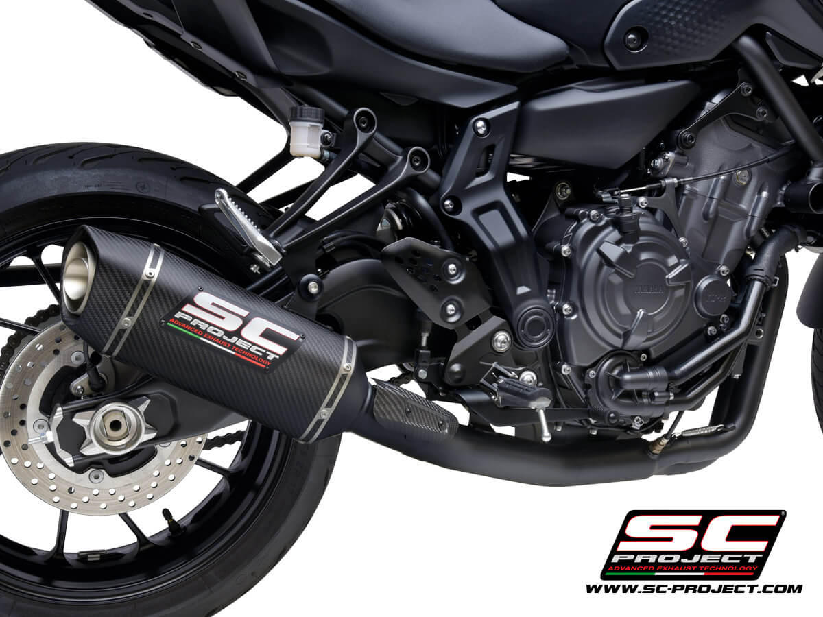YAMAHA MT-07 (2021-2023) - FULL 2-1 EXHAUST SYSTEM WITH SC1-S CARBON
